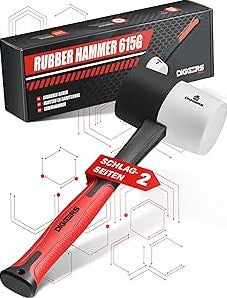 Bagger-Gummihammer | Gummihammer | Schwarz und Weiß - dig999