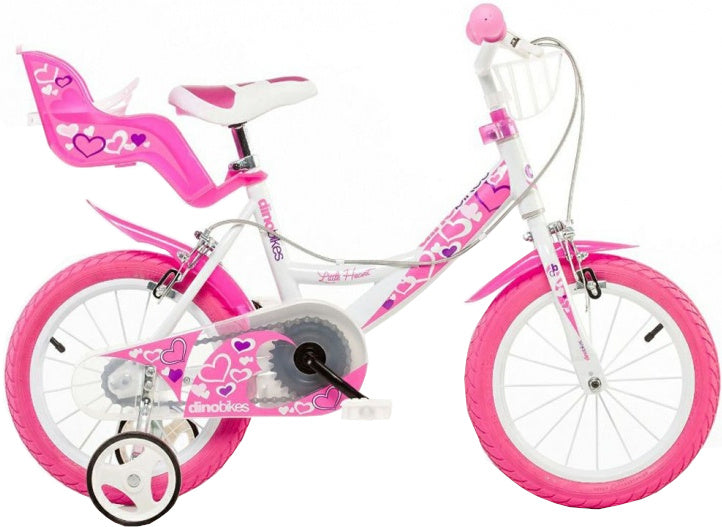 Dino kleines Herz 14 Zoll 26 cm Mädchen Knijprem Weißrosa