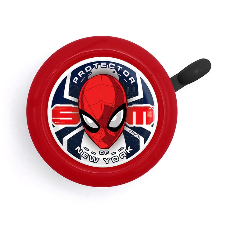 Spider-Man bicycle bell 55 mm red