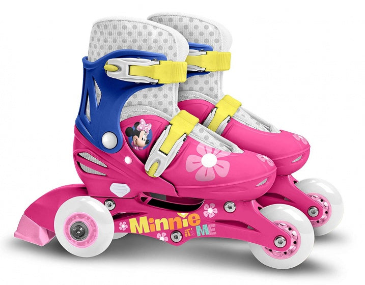 Minnie Mouse Inlineskates Hardboot weiß blau Größe 27 30