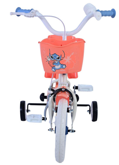 Disney Stitch Children's Bike Girls 12 Zoll Creme Coral Blue