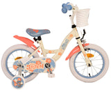Disney Stitch Children's Bicycle - Mädchen - 14 Zoll - Creme Korallenblau