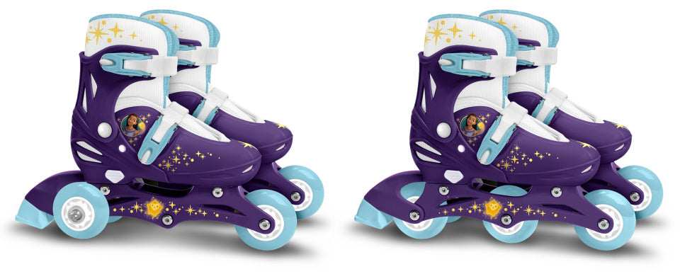 Disney Wish 2 in 1 Tri Inline Skates Halbboot Lila Größe 27-30