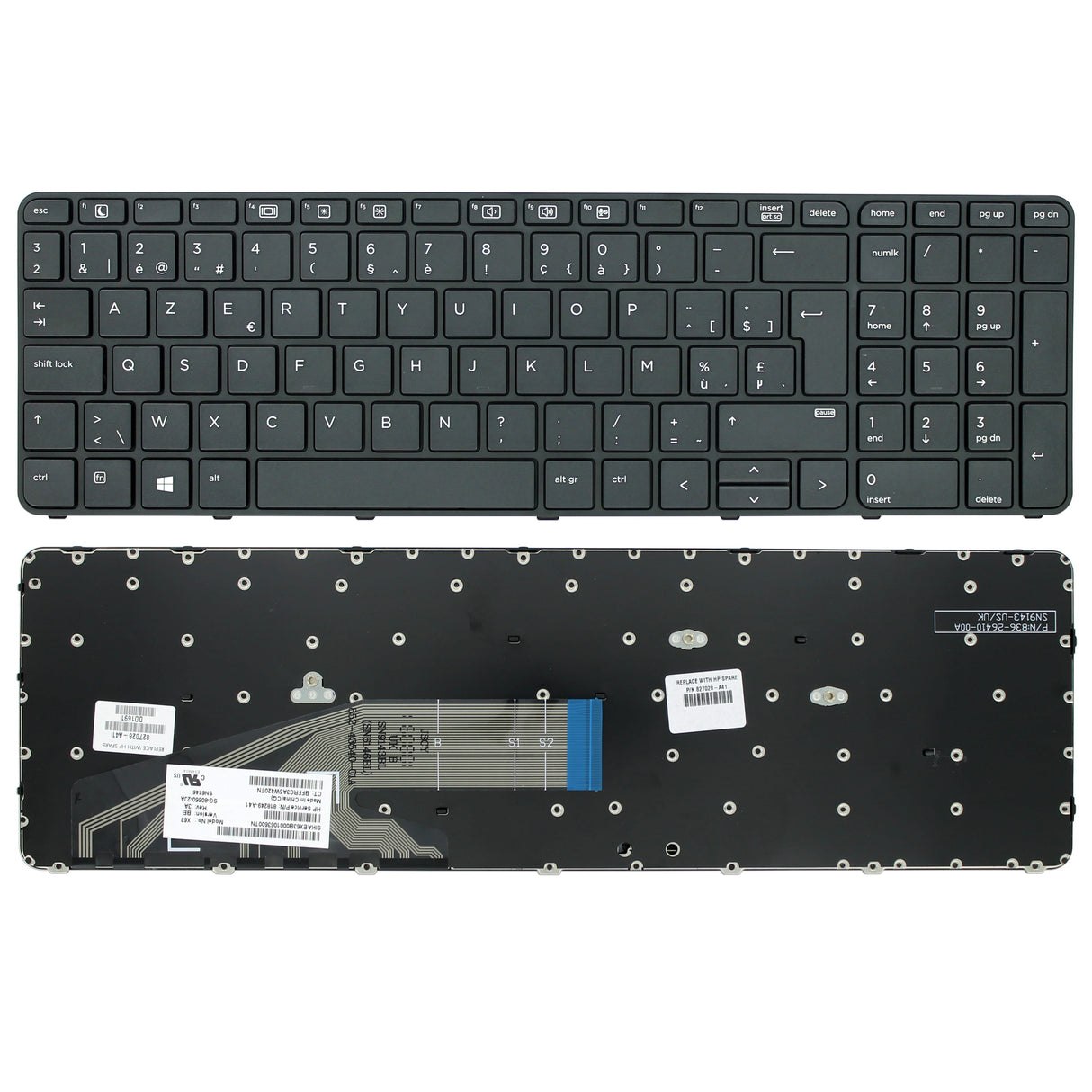 HP Laptop keyboard Azerty BE