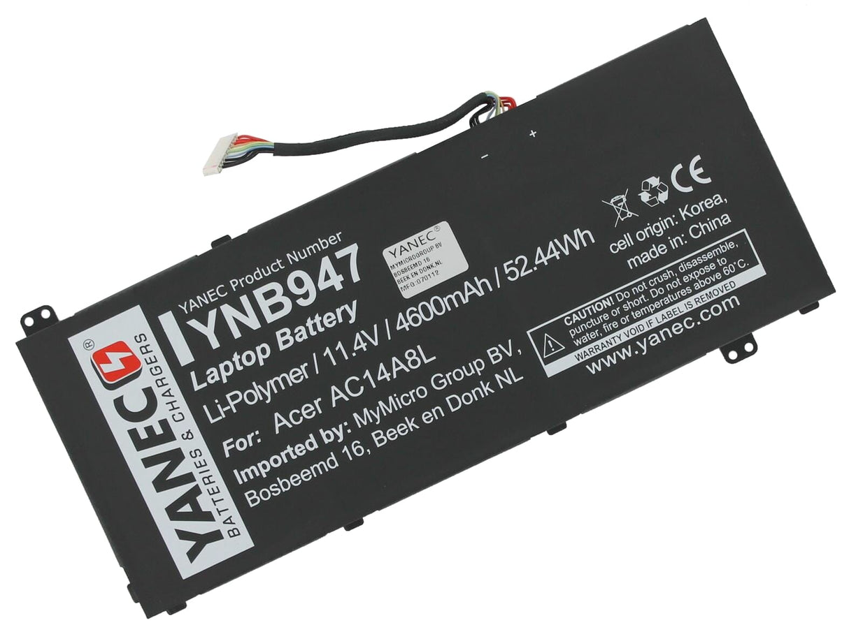 Batterie d'ordinateur portable Yanec 4600 mAh