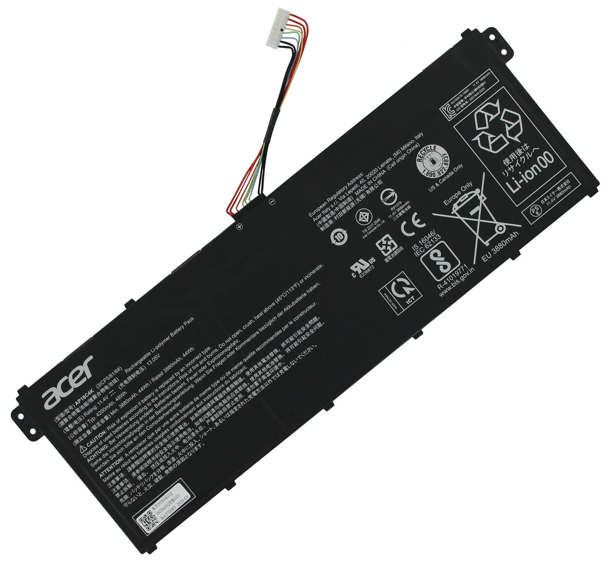 Batterie d'ordinateur portable Acer 4200mAh