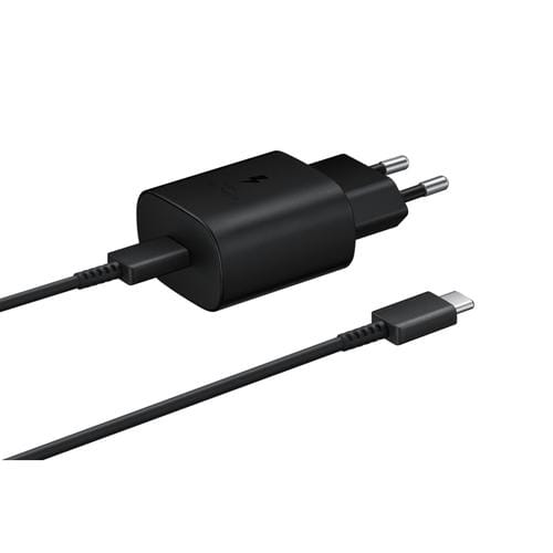 Samsung oplader med kabel 1m USB C 25W sort