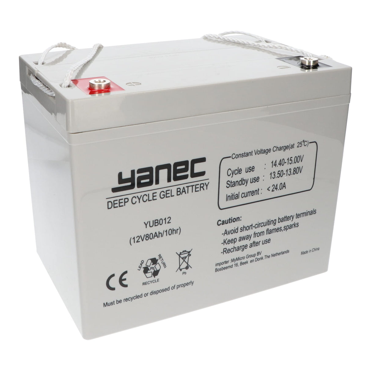 Yanec gel accu 12v 80ah