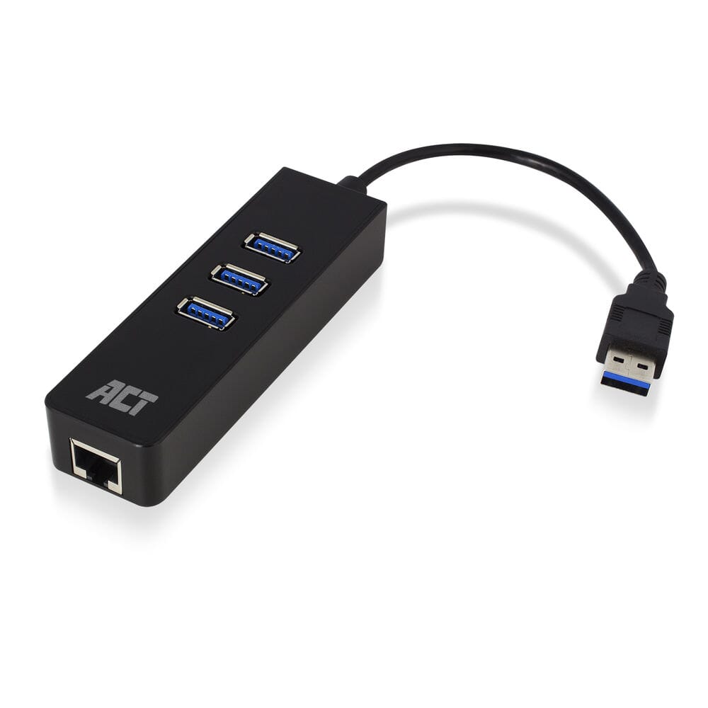 Act Connectivity Connectivity HUB Hub 3.2 3x USB-A Ethernet, noir