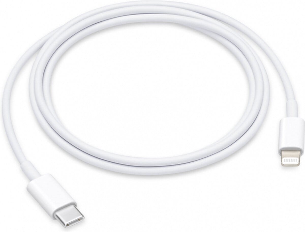 Apple Blëtz zu USB-C Cable 1 Meter Wäiss