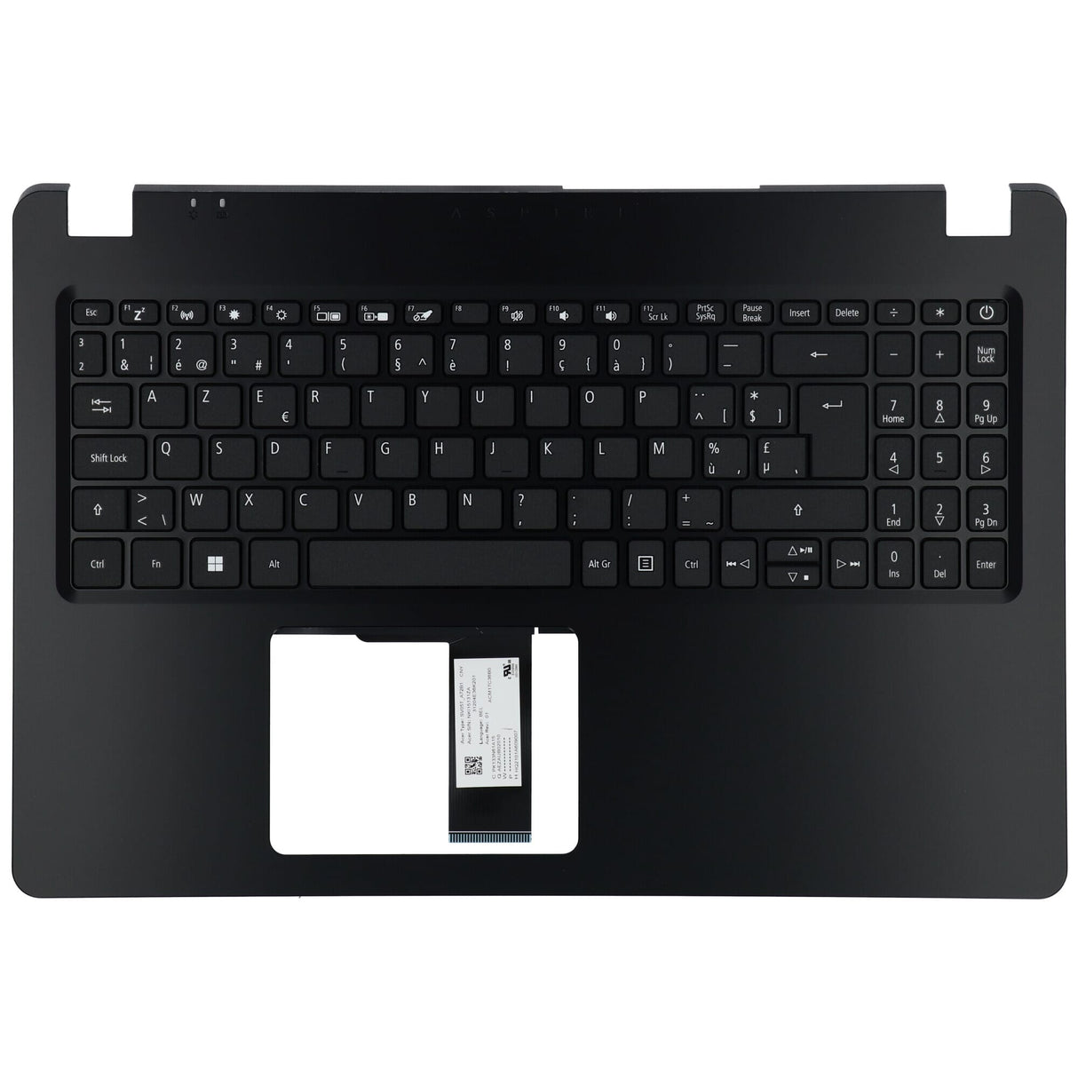 Acer Laptop Keyboard Azererty Be + Top Cover schwaarz