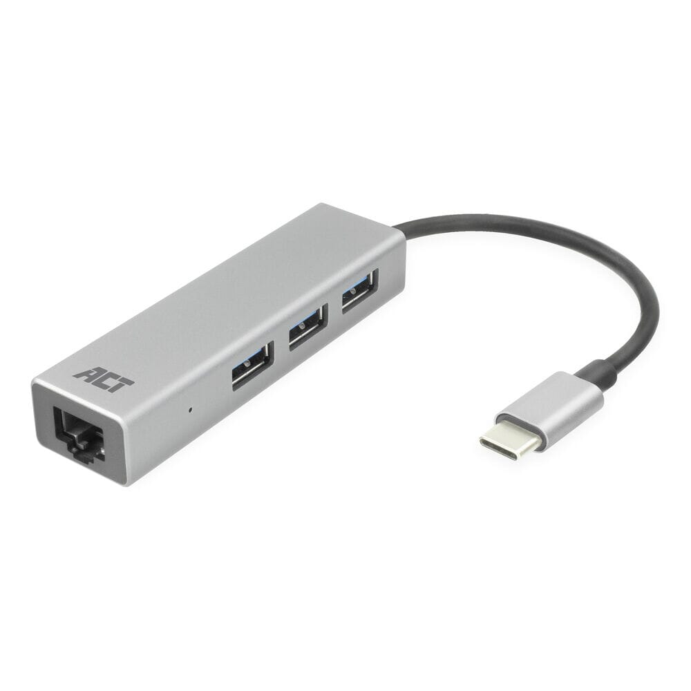 ACT Connectivité USB-C Hub 3.0, 3x USB-A, Gigabit Ethernet