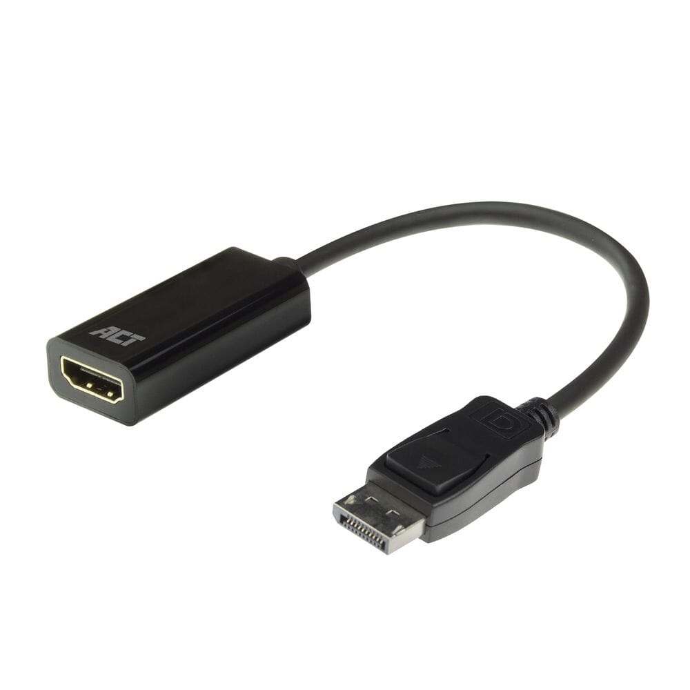 Act displayport naar hdmi female adapter, 4k, zip bag