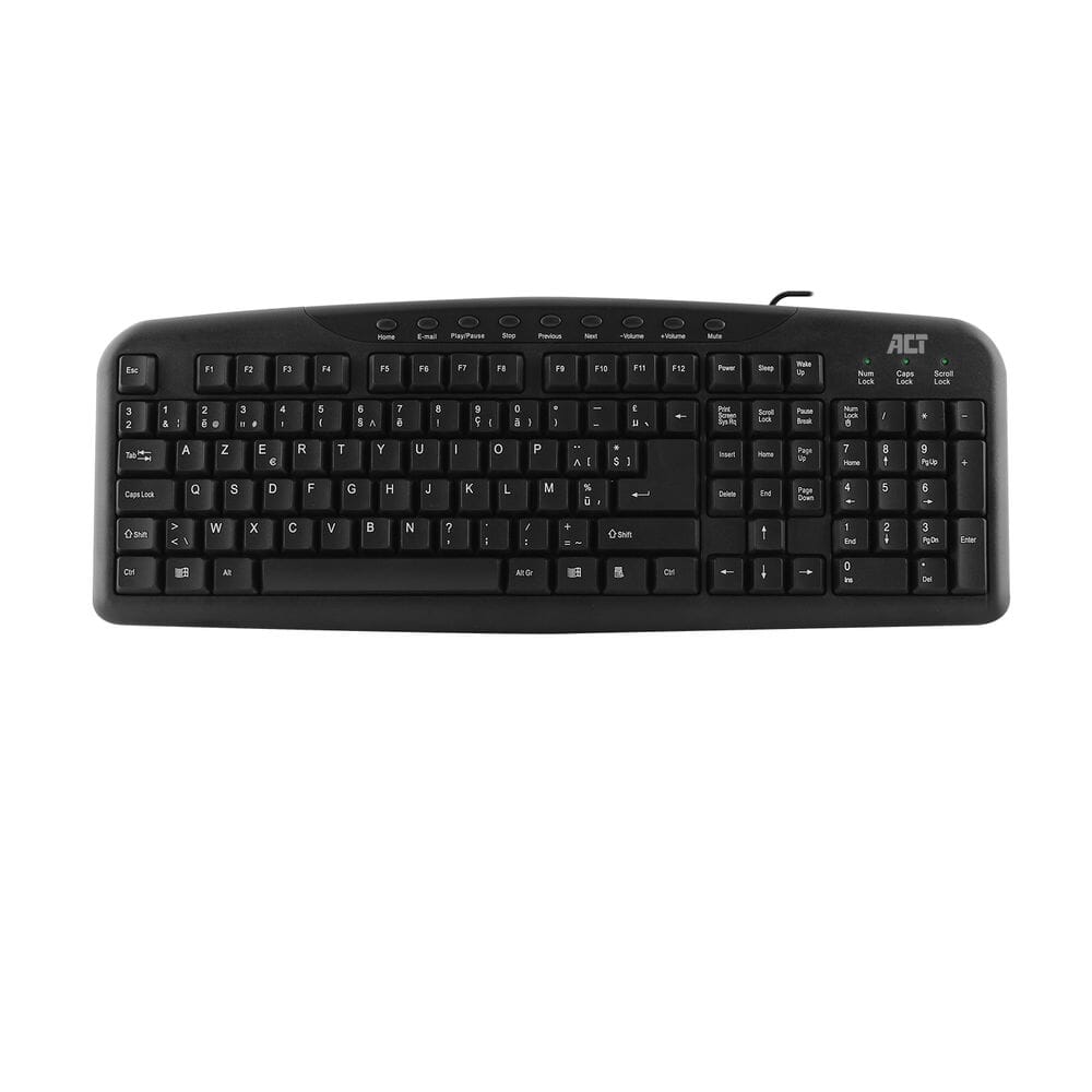 Akt Keyboard USB, Azererty, schwaarz