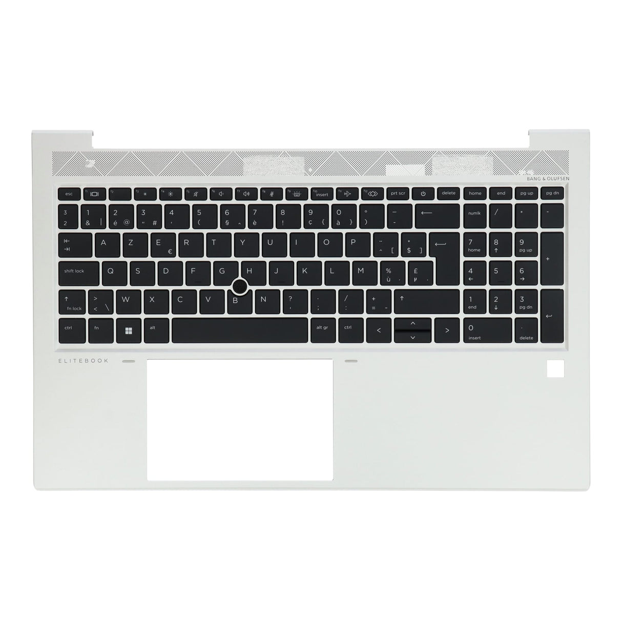 HP bærbar tastatur Azerty Be + Top Cover, BL Silver