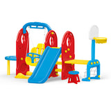 Dolu 7-i-1 Play Set med Slide and Swing Blue Red