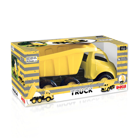 Dolu Maxi Truck Speelgoedvrachtwagen 69 cm Geel Zwart