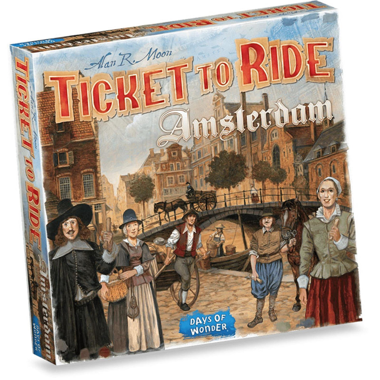 Days of Wonder Ticket to Ride Amsterdam – Niederländisches Brettspiel für 2 bis 4 Spieler – schnelles Strategiespiel ab 8 Jahren – spielen im Amsterdam des 17. Jahrhunderts