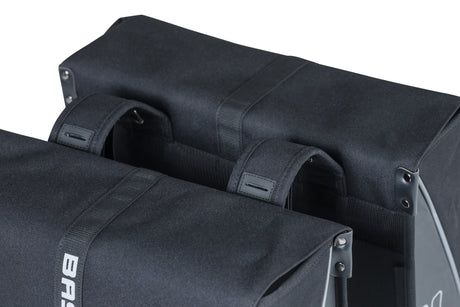 Basilikum Doppelfahrradbeutel, schwarz, Wasser -Repellent, 35l