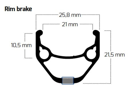 Ryde b.v. velg 26' - 14 559 zac421 aluminium cnc zilver 36 gts.