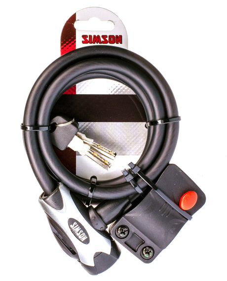 Simson Cable Lock Regular XL - 10x150cm - Schwarz - No Art - Fahrrad