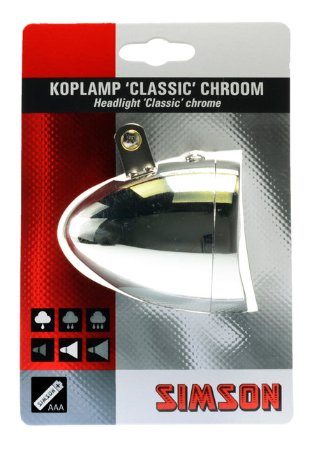 Simson Scheinwerfer klassisches Chrom