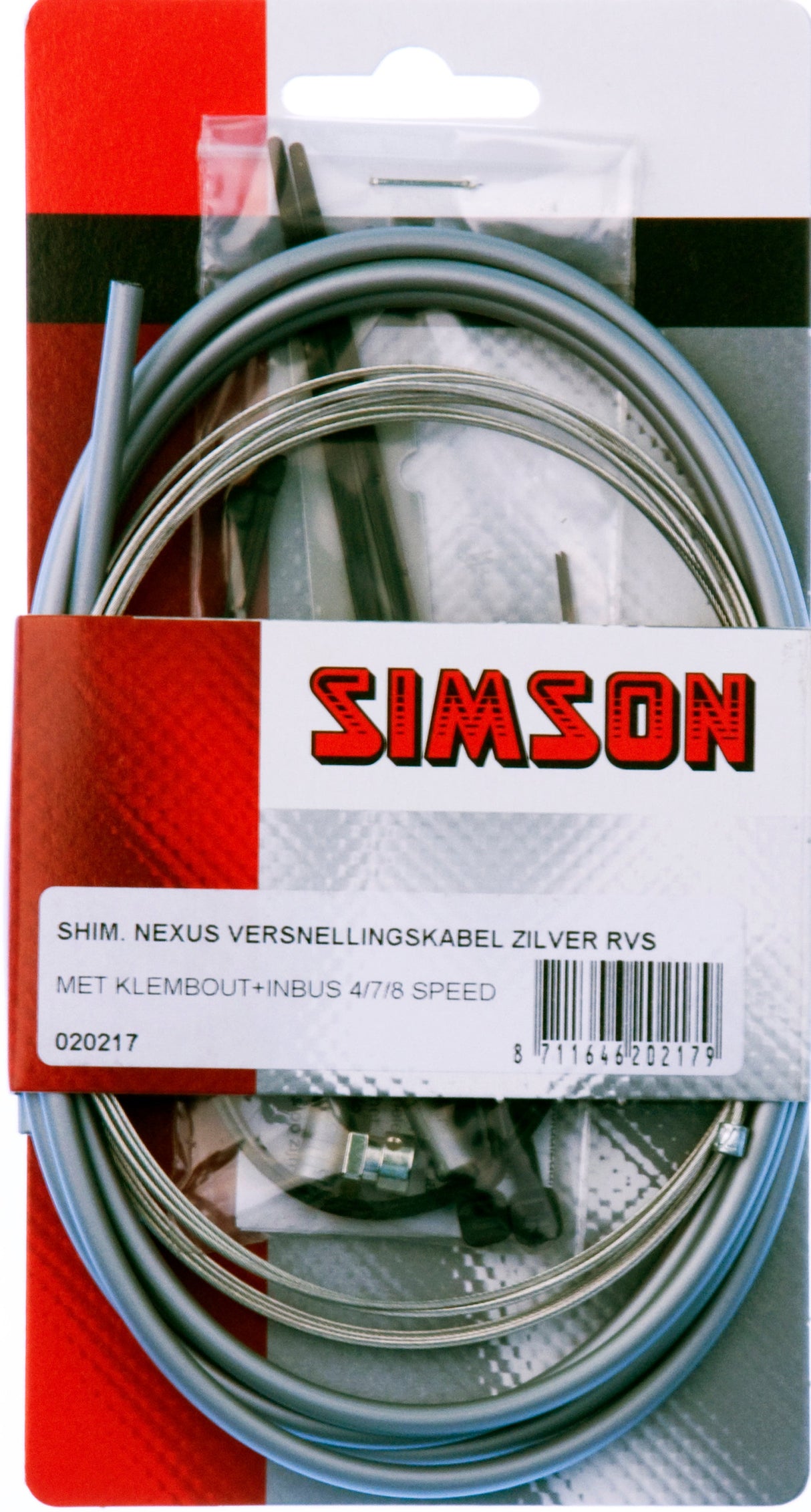 Getriebekabel Set Nexus 1700 2150 mm grau Silber