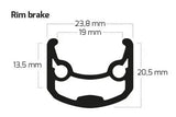 Ryde b.v. velg 28' - 14 andra30 28'-622 aluminium zwart cnc