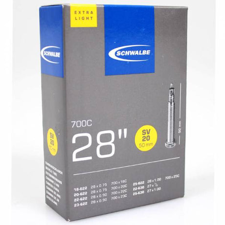 Schwalbe Innenrohr SV20 50 mm 28 Zoll 18 25-622 630 Extra Light 81gr