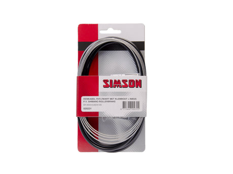 Simson Rollerbrake Bremskabel Set Komplett Edelstahl schwarz auf der Karte