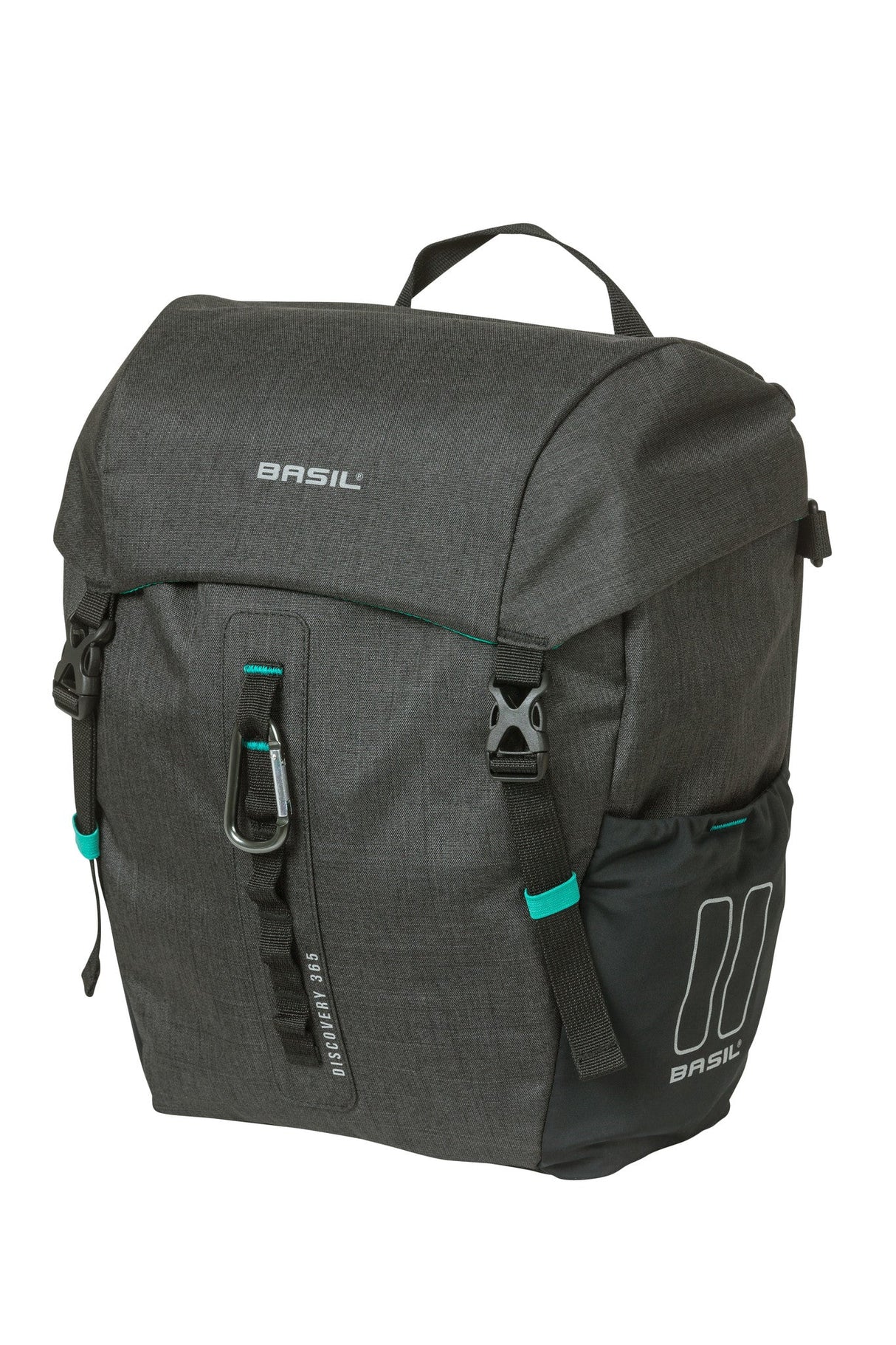 Basilikum Discovery 365d Single Fahrradbeutel M - Leicht, kompakt, wasserdicht - schwarz