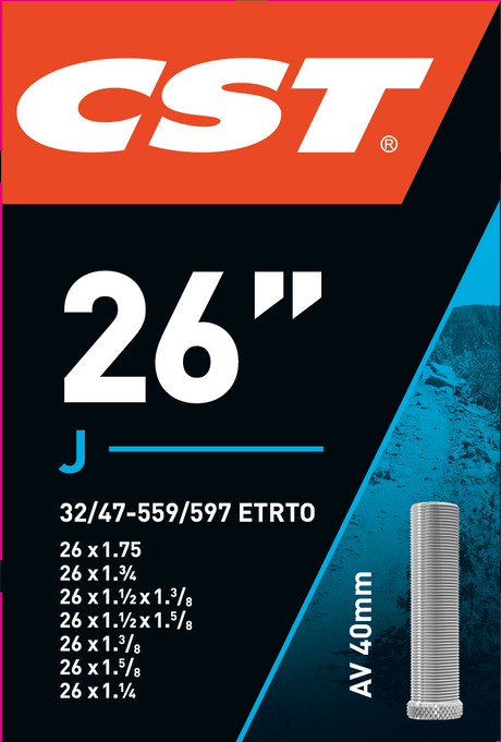 CST Innenrohr 26x1.75 26x1 3 8 Etro 32 47-559 597, Ventil: Schrader Auto 40mm