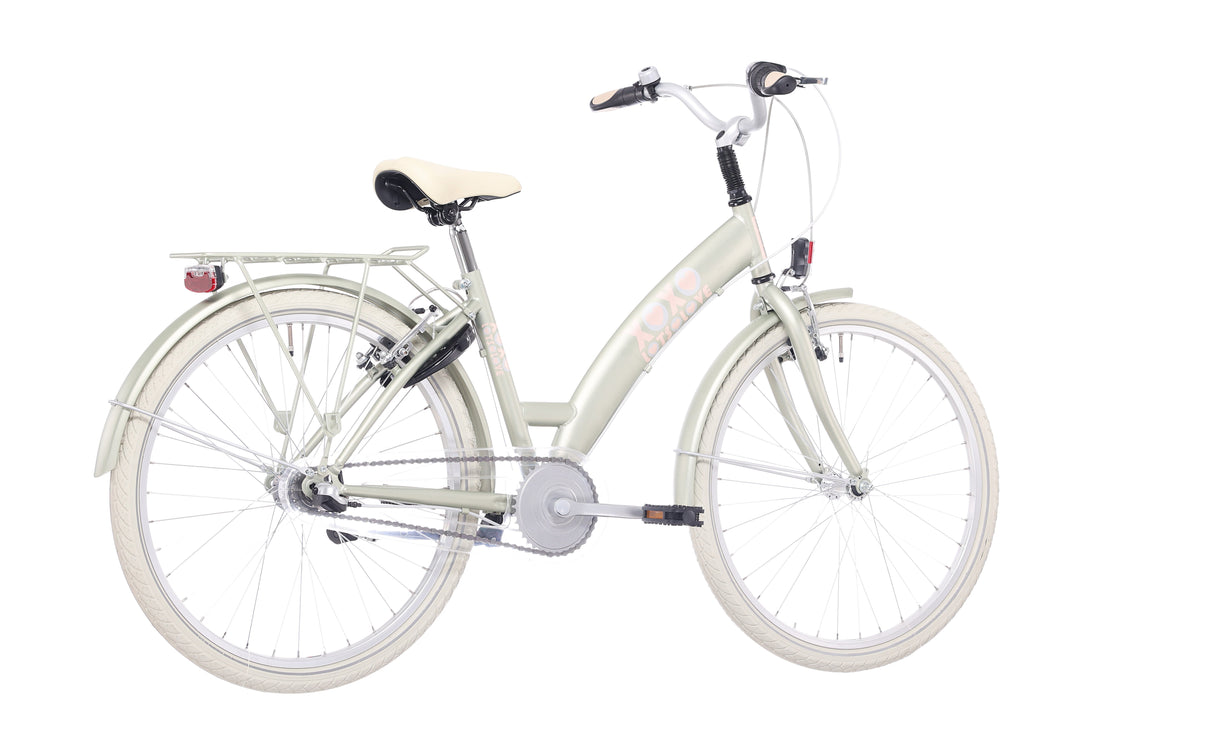 Bikefun Kinderfahrrad Lots of Love 24 Zoll mit Nexus 3-Gang-Bremsnabe – Desert Sage