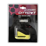 Falko Import Export Citycat Scheibenbremsschloss gelb mit Tasche + Erinnerungskabel*