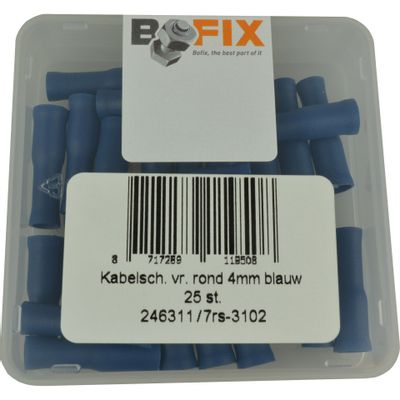 Bofix Kabelschuh weiblich rund 4 mm. blau