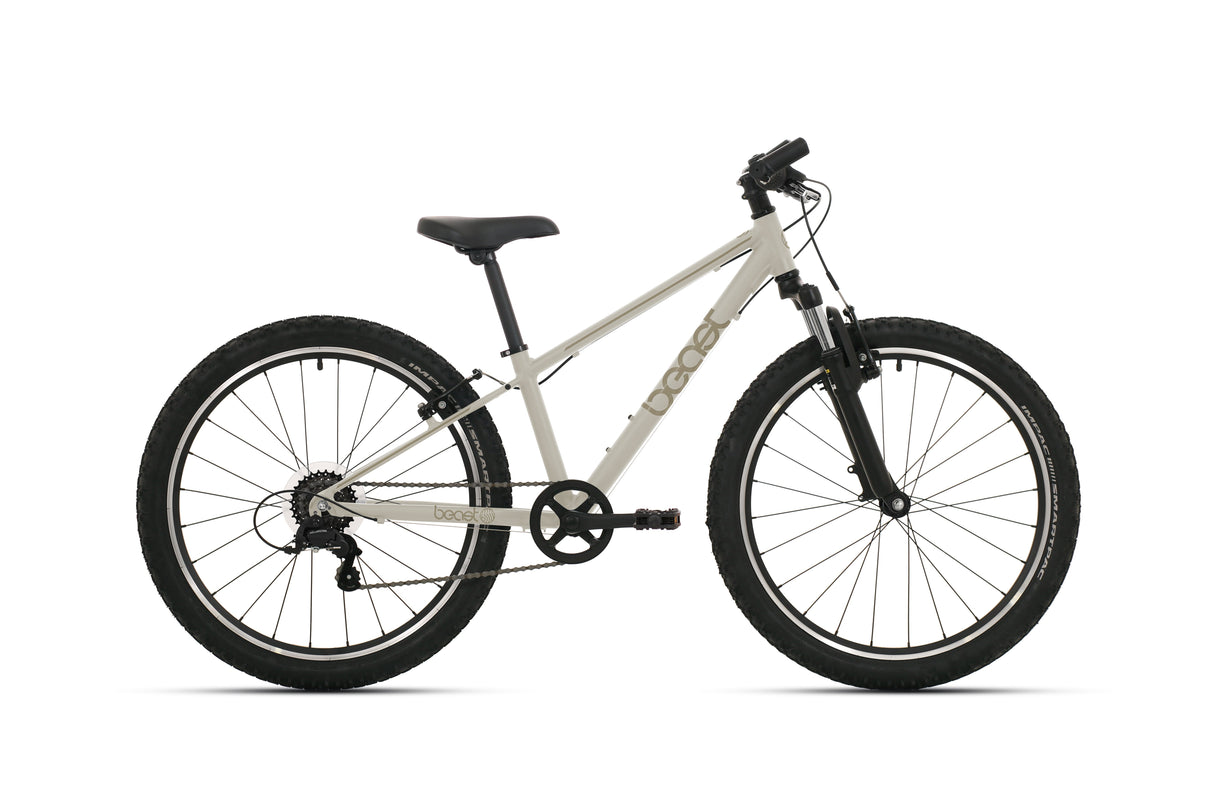 Bikefun Kinderfahrrad Beast 24 Zoll mit Shimano 6 Gängen und V-Bremsen – Kieselgrau