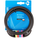 Messingschloss M-Wave Zahlenkabelschloss Silikon schwarz 65cm12mm
