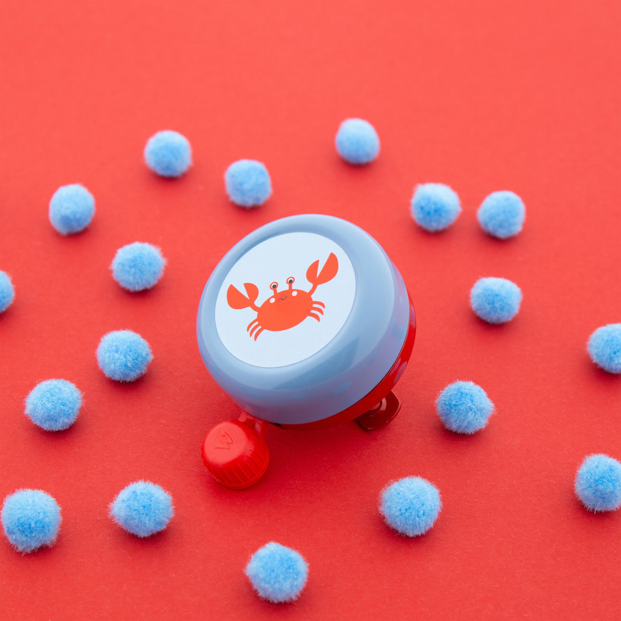 Widek b.v. widek kinderbel explorer clappy crab rood blauw op kaart