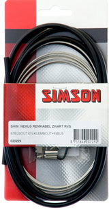 Bremskabel -Set Nexus Rollerbrake 1600 2250 mm Schwarz Silber