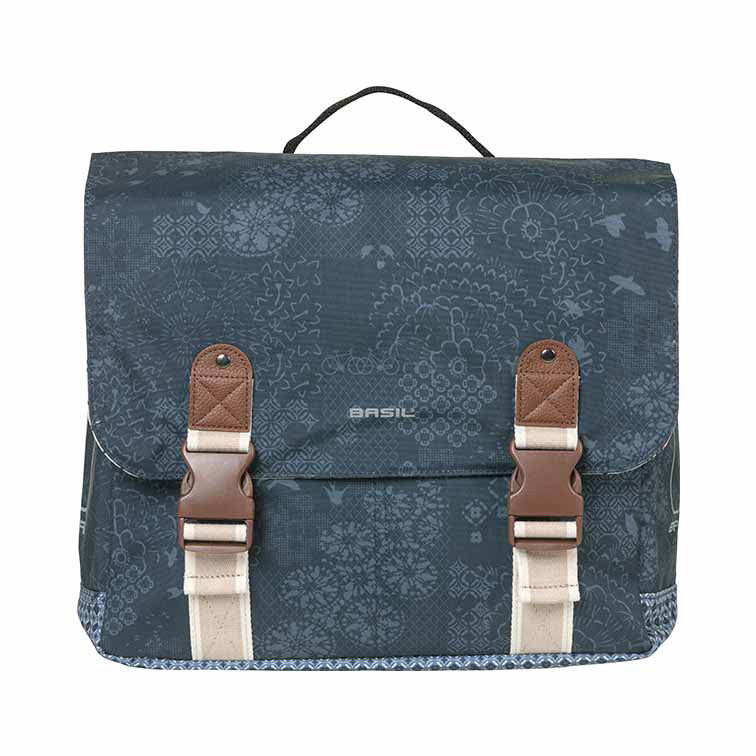 Basil Bohème Doppelfahrradbeutel - Grün, Wasserretoting, 35L, Mikes System