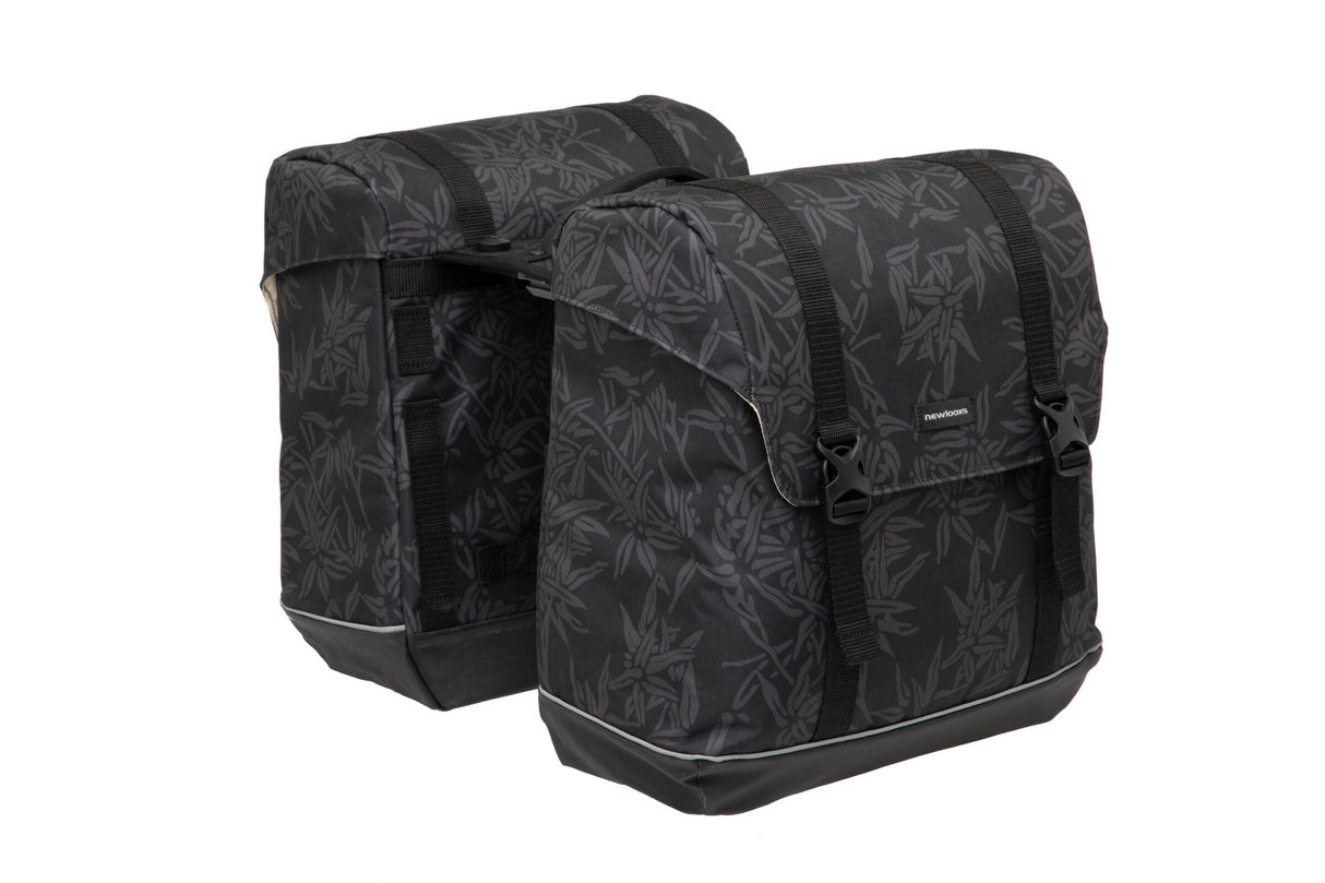 New Looxs Fahrradtasche Alba Double – Wasserabweisendes Polyester – MIK-Gepäckträger – Schwarzgrüner Sand