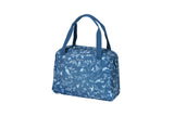 Basilikumwehrlust Carry All -Tasche - Blaue Fahrradhandtasche mit Vogeldruck - Wasser - Repellent - 18l