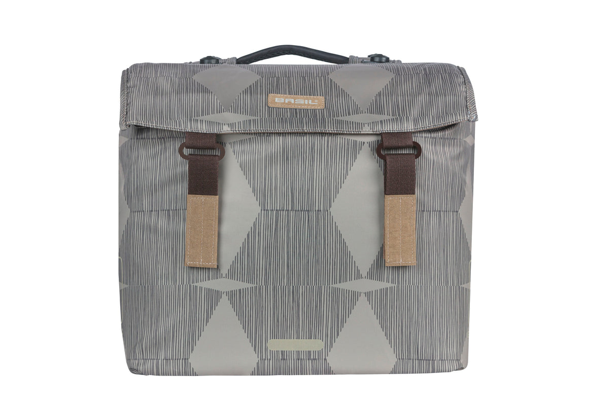 Basilikum-Eleganz-Doppelfahrradbeutel, recyceltes Haustier, Wasserschur, Mik, Schwarz, 40-49l