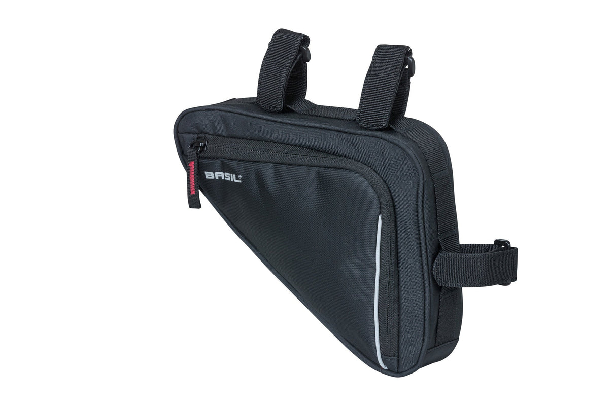 Basilikum Sport Design Frametas M - Schwarzer Fahrradbeutel - 1,7 l - Wasser -Repellent - Klettverschlussmontage