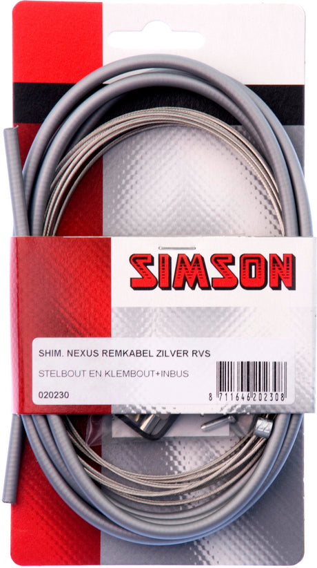Bremskabel -Set Nexus Rollerbrake 2250 1700 mm grau Silber