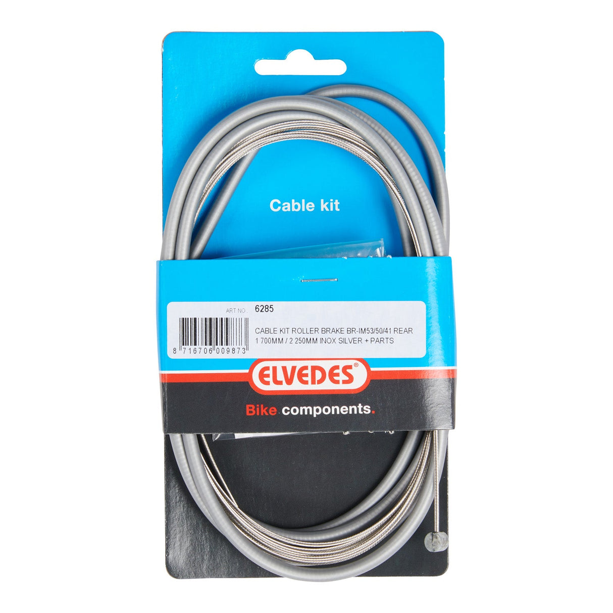 Rollerbrake -Kabel -Kit ELVEDEN BR -IM85 81 55 45 1700 mm 2250 mm Edelstahl - Silber (auf der Karte)