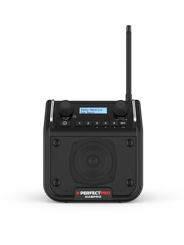 Perfectpro bouwradio dabpro dab+ fm usb oplaadbaar
