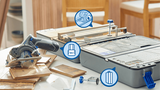 Dremel Blueprint 12V Kompaktsäge CS12JM | 12V tragbare Sägestation | Sägestation + Koffer + 1 x 12V 2,0 Ah Akku + Schnellladegerät - f013cs12jm