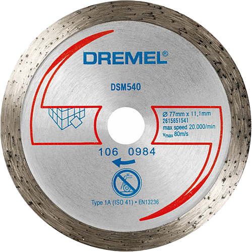 Dremel dsm540 2615s540jb Diamanttrennscheibe 77 mm 1 Stück(e) Fliesen, Ziegel, Marmor, Porzellan, Keramik