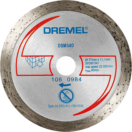 Dremel dsm540 2615s540jb Diamanttrennscheibe 77 mm 1 Stück(e) Fliesen, Ziegel, Marmor, Porzellan, Keramik